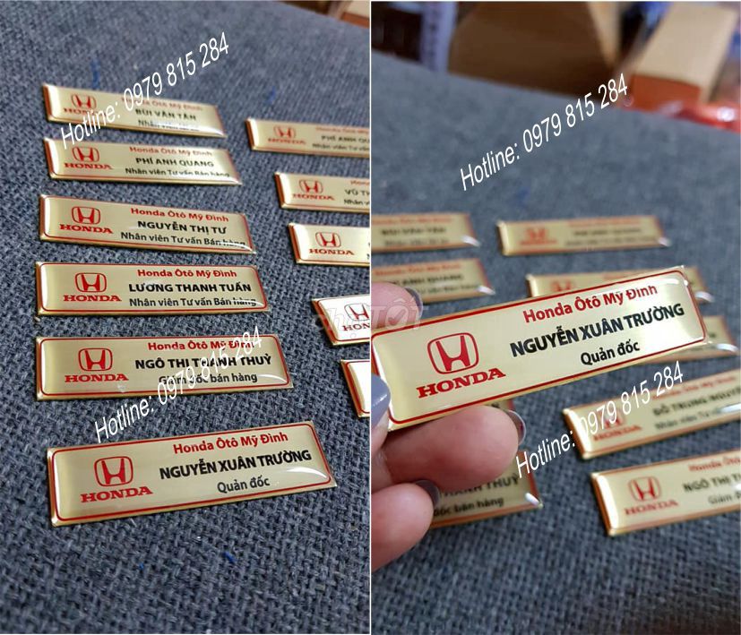 Thẻ tên Kim loại Vàng đồng. Mua bán Phụ kiện thời trang khác tại Quận Hoàng Mai Hà Nội được đăng bởi Vietplaza hình 1