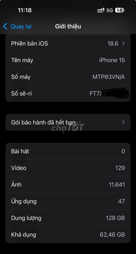 iPhone 15 128GB Đen Việt Nam. Mua bán Điện thoại tại Quận Long Biên Hà Nội được đăng bởi Tuấn Anh hình 1