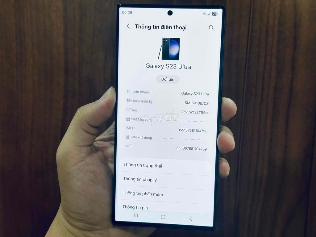 Samsung Galaxy S23 Ultra 5G Đen 8/256GB Việt Nam. Mua bán Điện thoại tại Quận Tây Hồ Hà Nội được đăng bởi Mr Trường hình 1
