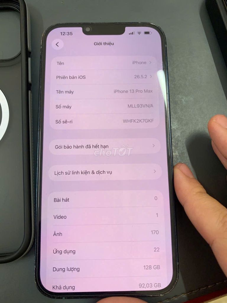 Apple iPhone 13 Pro Max 128GB Xám Đã sử dụng. Mua bán Điện thoại tại Huyện Trần Văn Thời Cà Mau được đăng bởi Trần Văn Thành hình 1