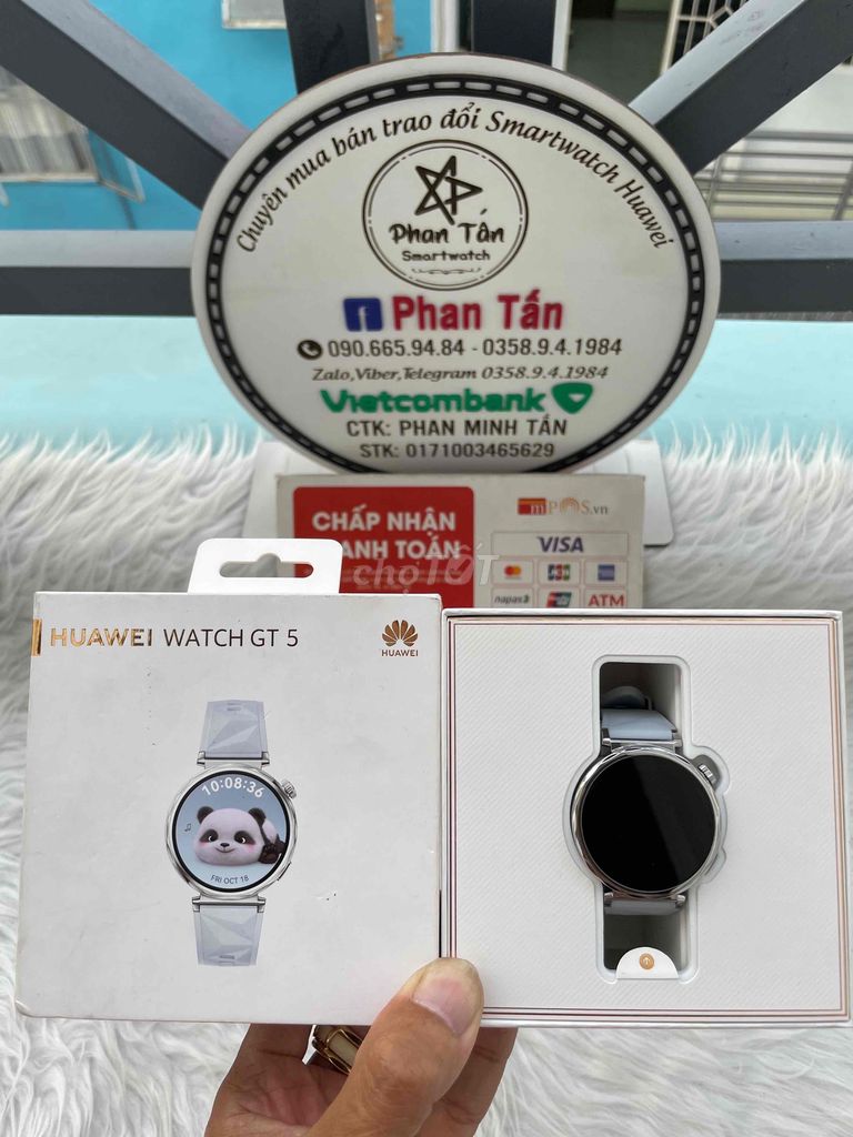 Huawei Gt5 41mm bản Xanh dây silicon 99% bh 22/10