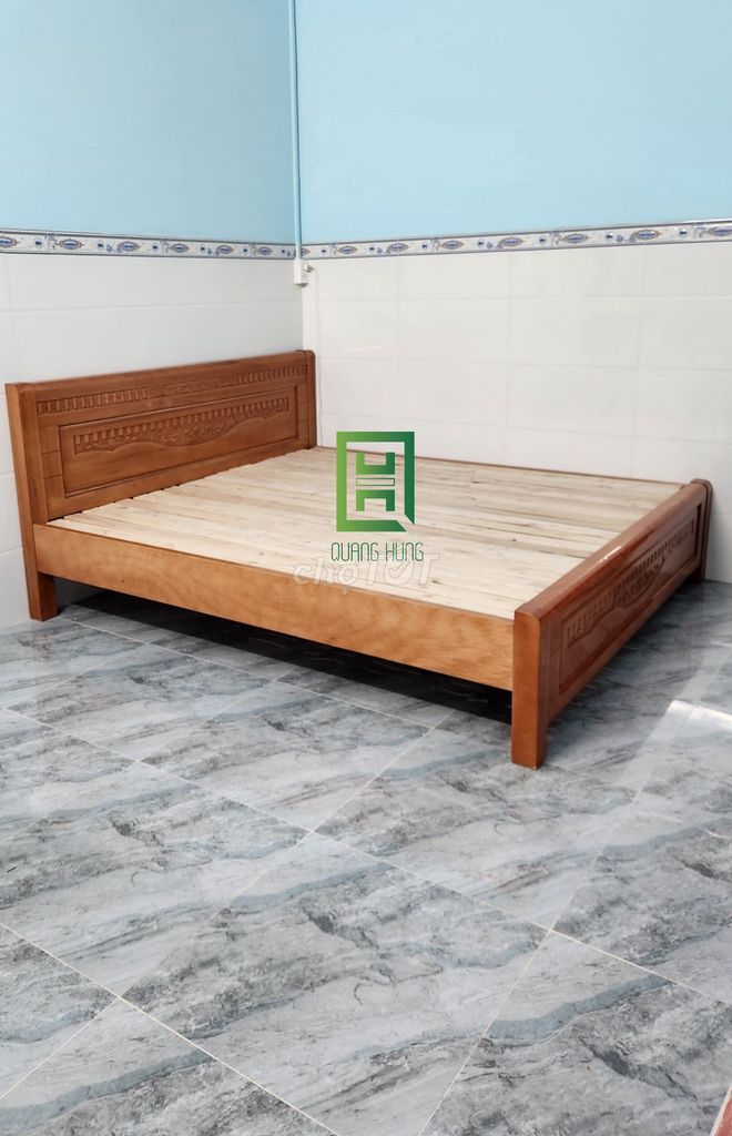 Giường ngủ 1m2, 1m4, 1m6, 1m8 gỗ sồi giá rẻ. Mua bán Giường, chăn ga gối nệm tại Thành phố Thủ Đức Tp Hồ Chí Minh được đăng bởi Nội Thất Quang Hùng TD hình 1