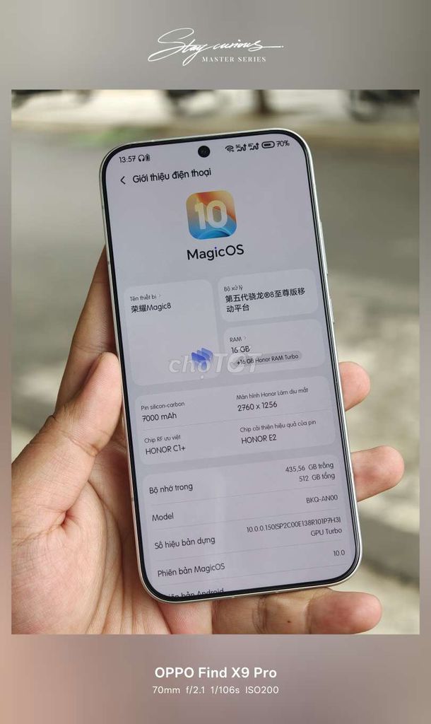 Honor Magic 8 16/512Gb fullbox. Mua bán Điện thoại tại Thành phố Buôn Ma Thuột Đắk Lắk được đăng bởi Thanh Tùng hình 1