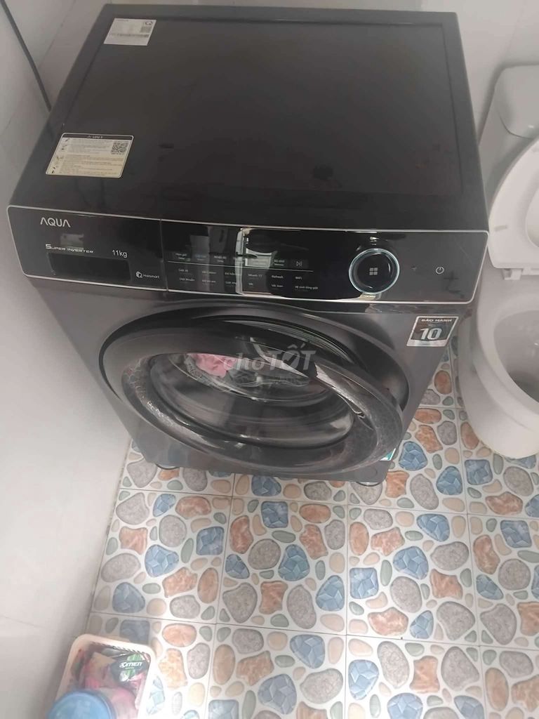 Máy giặt Aqua Super Inverter 11kg cửa ngang Đen. Mua bán Máy giặt tại Quận Ô Môn Cần Thơ được đăng bởi Võ Thanh Tùng hình 1