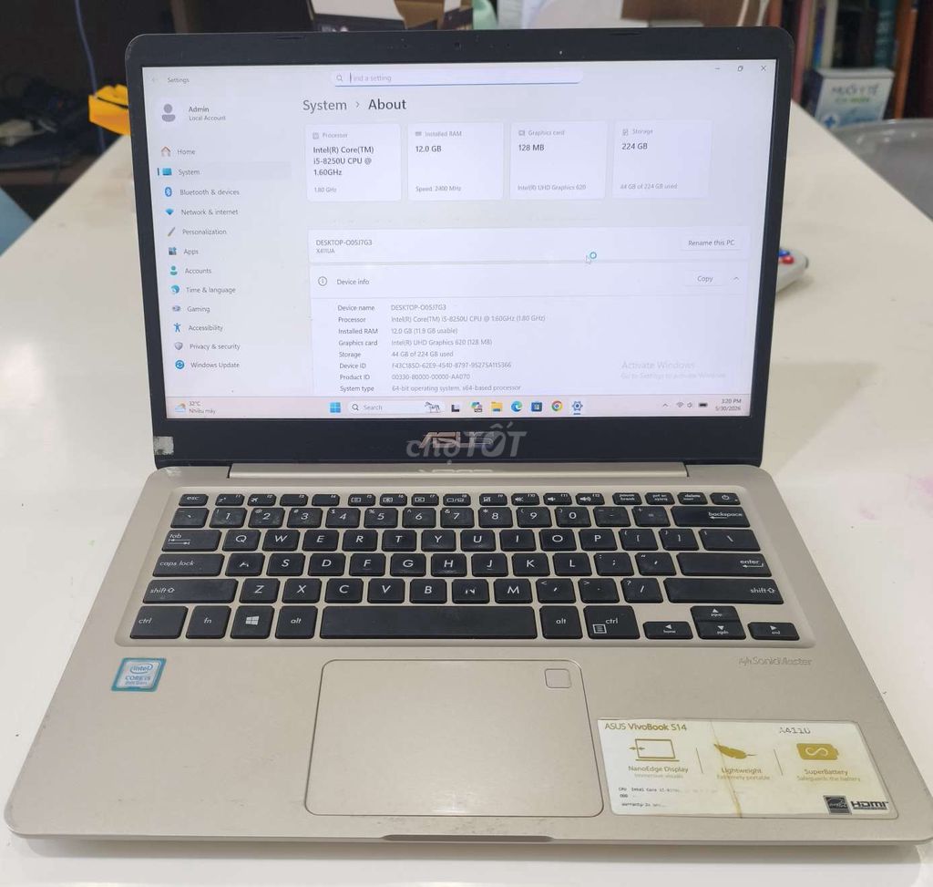 Asus A411U Core i5 8250U 12GB/256GB. Mua bán Laptop tại Quận Tân Phú Tp Hồ Chí Minh được đăng bởi Khôi hình 1