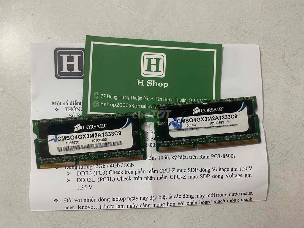 Ram laptop ddr3 2gb. Mua bán Linh kiện (RAM, Card...) tại Thành phố Thủ Đức Tp Hồ Chí Minh được đăng bởi Mạnh hình 1