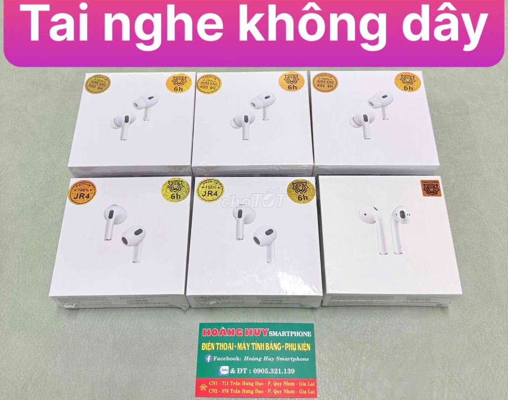 Tai nghe Bluetooth Airpods HV mẫu AP 3 - PRO 2 ANC. Mua bán Tivi, Âm thanh tại Thành phố Qui Nhơn Bình Định được đăng bởi Hoàng Trinh hình 1