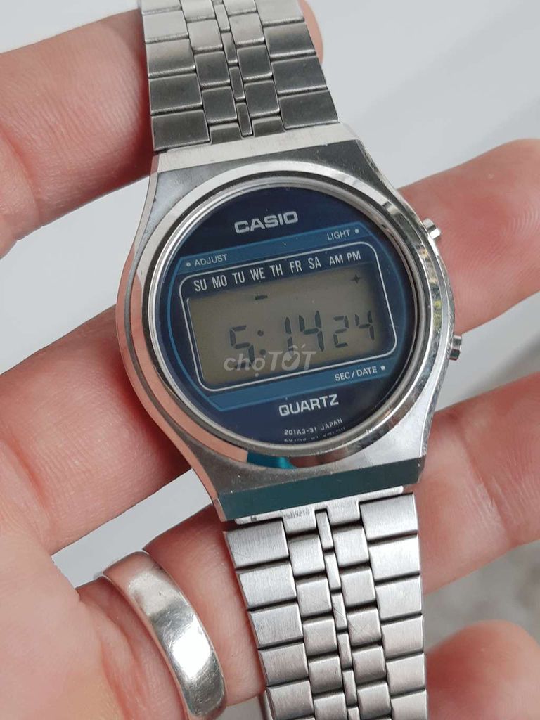 Đồng hồ CASIO cổ điển vỏ thép nguyên zin