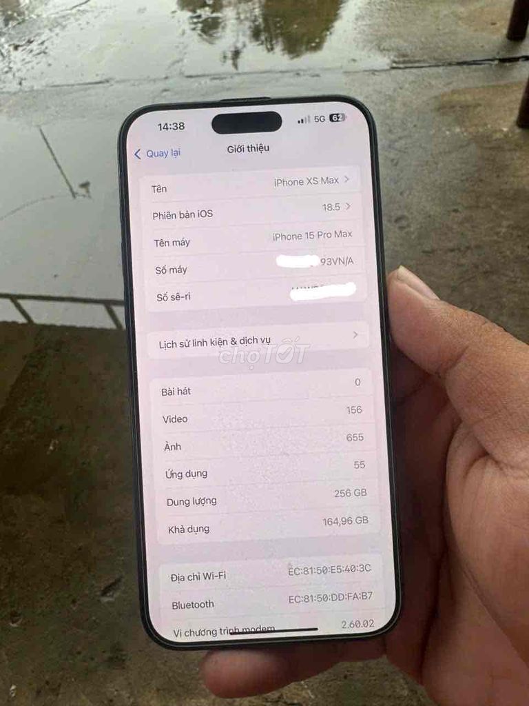 IPhone 15 Promax 256Gb QT bán hoặc gl bù. Mua bán Điện thoại tại Quận Cái Răng Cần Thơ được đăng bởi Hung hình 1