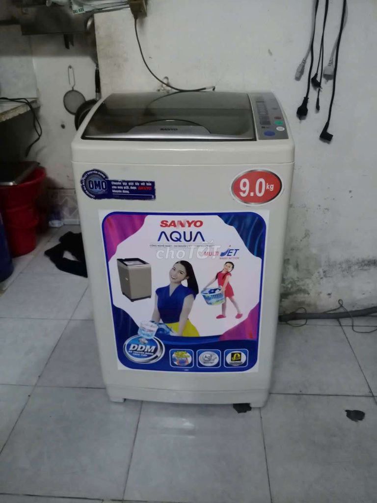 Máy giặt Sanyo 9kg Trắng. Mua bán Máy giặt tại Quận 7 Tp Hồ Chí Minh được đăng bởi Tam Tuyen hình 1