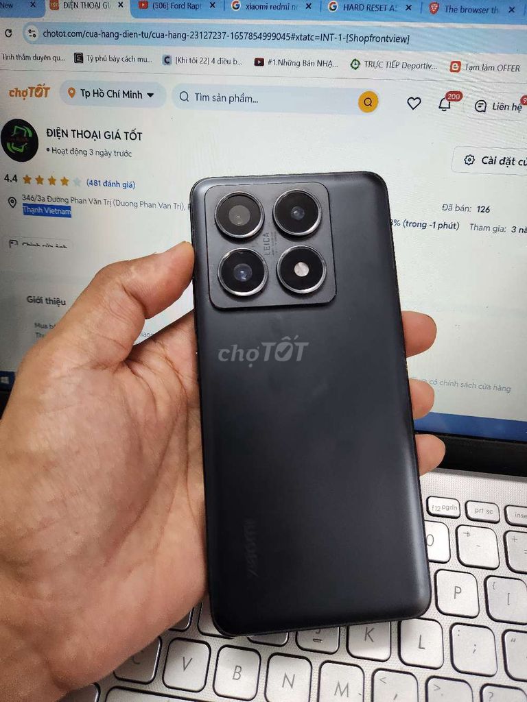 XIAOMI 14T PRO 12GB.256GB DIMENSITY 9300 ULTRA. Mua bán Điện thoại tại Quận Bình Thạnh Tp Hồ Chí Minh được đăng bởi Dân Mobile hình 1