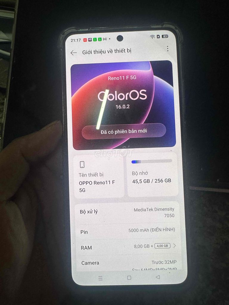 Oppo Reno 11F 256GB Xanh Như mới. Mua bán Điện thoại tại Thành phố Mỹ Tho Tiền Giang được đăng bởi Dương Quang Vĩnh hình 1