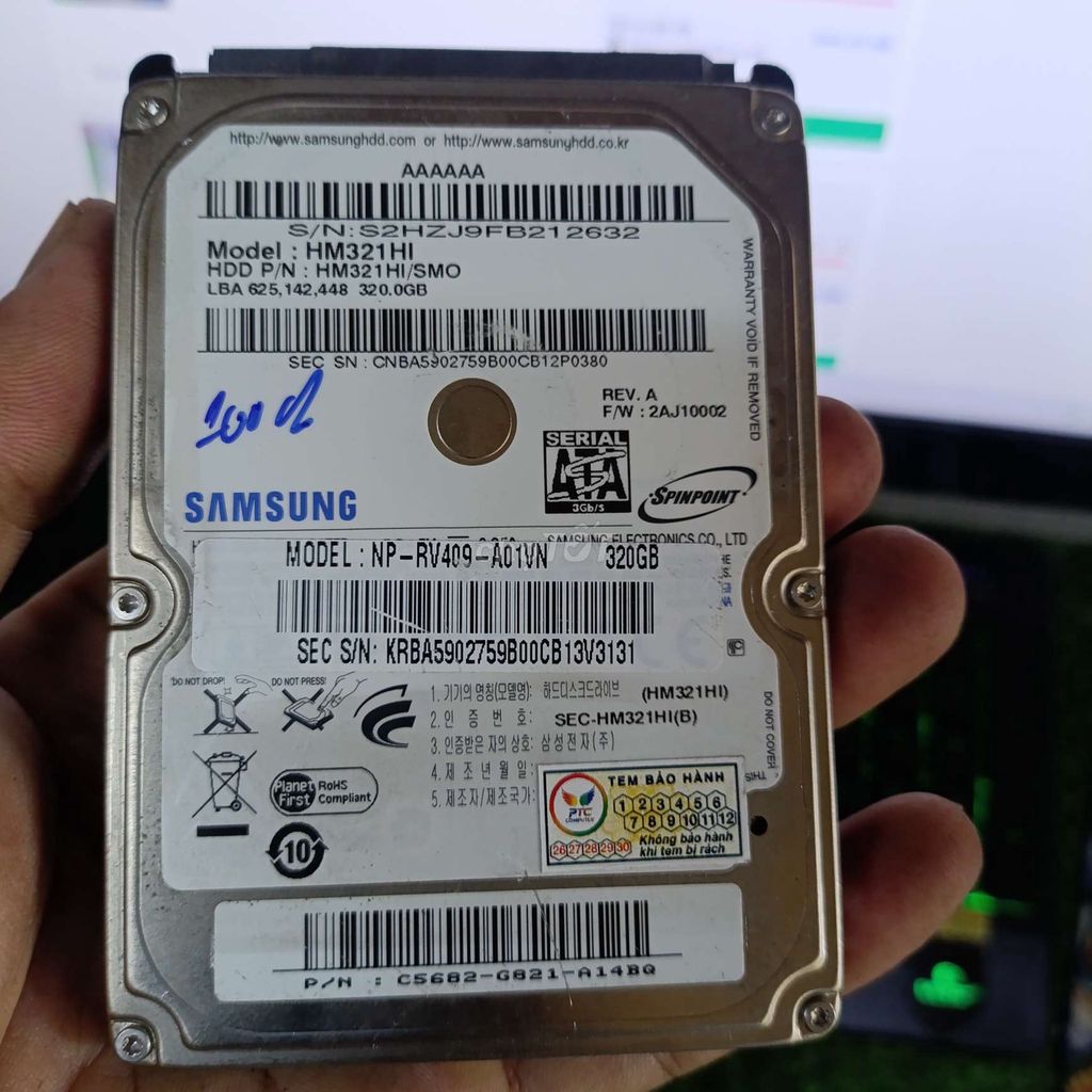 Samsung HDD 320GB SATA 2.5 inch ổ cứng . Mua bán Linh kiện (RAM, Card...) tại Thành phố Thủ Đức Tp Hồ Chí Minh được đăng bởi Cũ Giá Rẻ hình 1