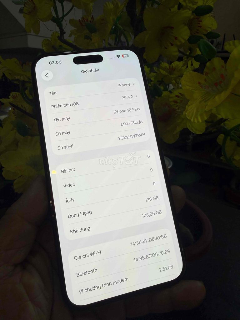 Apple iPhone 16 Plus 128GB Đen. Mua bán Điện thoại tại Thành phố Biên Hòa Đồng Nai được đăng bởi thanh hình 1