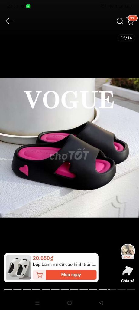 Dép bánh mì đế trái tim size 39. Mua bán Giày dép tại Quận 4 Tp Hồ Chí Minh được đăng bởi Ngọc Nhi hình 1