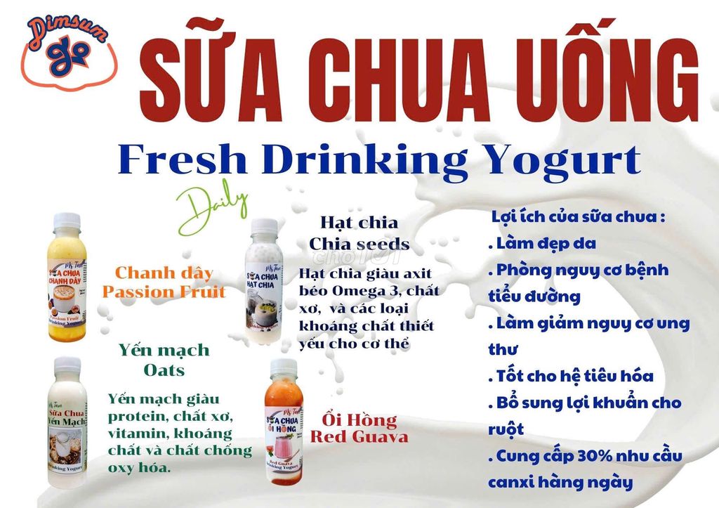 Sữa chua yourt lên men tự nhiên