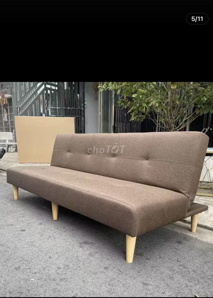 Ghế sofa giường Vải Nâu Mới. Mua bán Bàn ghế tại Quận Ba Đình Hà Nội được đăng bởi Hồng Trang hình 1