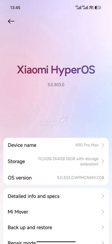 Bán or giao lưu Xiaomi K90 Pro Max đẹp keng. Mua bán Điện thoại tại Quận Ngũ Hành Sơn Đà Nẵng được đăng bởi Ngũ Hành Sơn hình 1