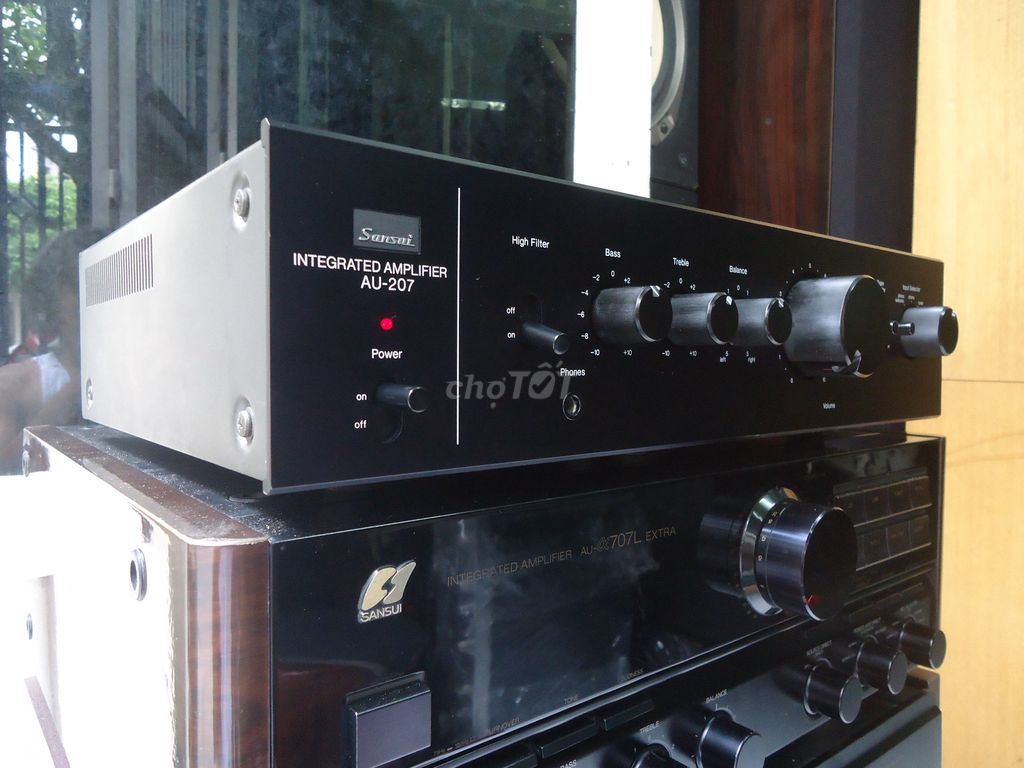 0796123450 - Ampli SANSUI AU-207, hàng bãi chạy 4 sò sắt 2 tụ