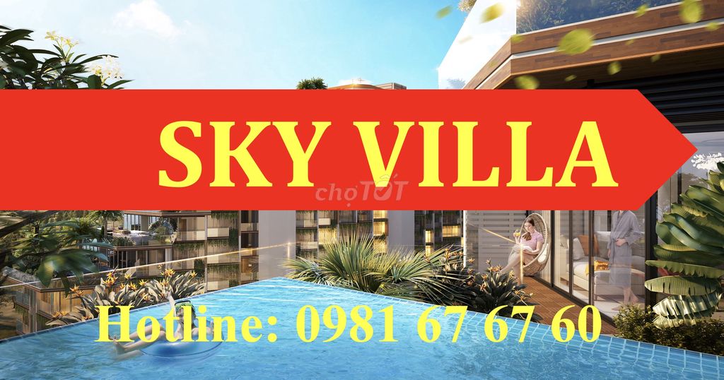 CĂN SYKY VILLA 2PN CÓ HỒ BƠI + SÂN VUỜN TRỰC DIỆN BIỂN