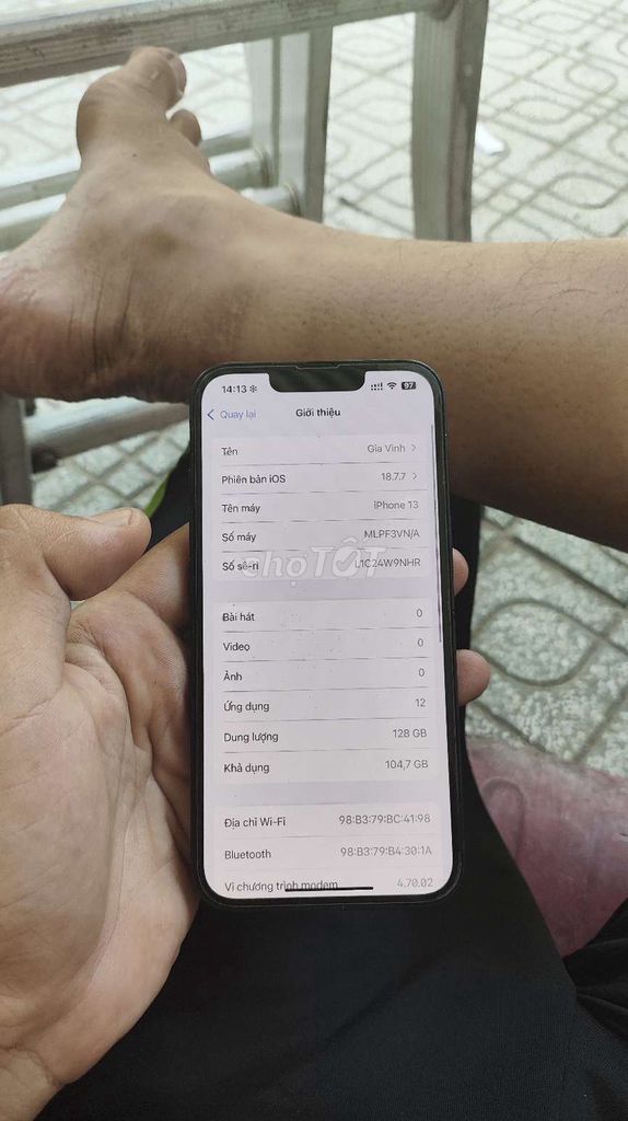 Apple iPhone 13 Vn/a 128GB Đen . Mua bán Điện thoại tại Huyện Xuân Lộc Đồng Nai được đăng bởi Gia Vinh hình 1