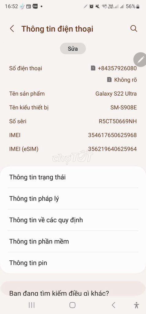 Samsung S22 ultra. Mua bán Điện thoại tại Thành phố Phan Thiết Bình Thuận được đăng bởi M Thi hình 1