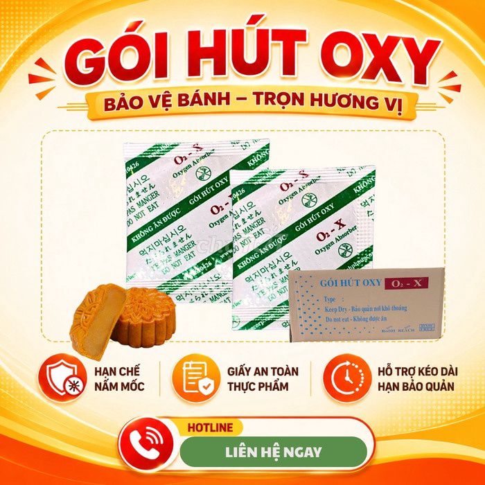 Gói hút oxy O2X bảo quản bánh trung thu chống mốc. Mua bán Đồ ăn, thực phẩm và các loại khác tại Quận 12 Tp Hồ Chí Minh được đăng bởi Công Ty Hút Ẩm Thịnh Phong hình 1