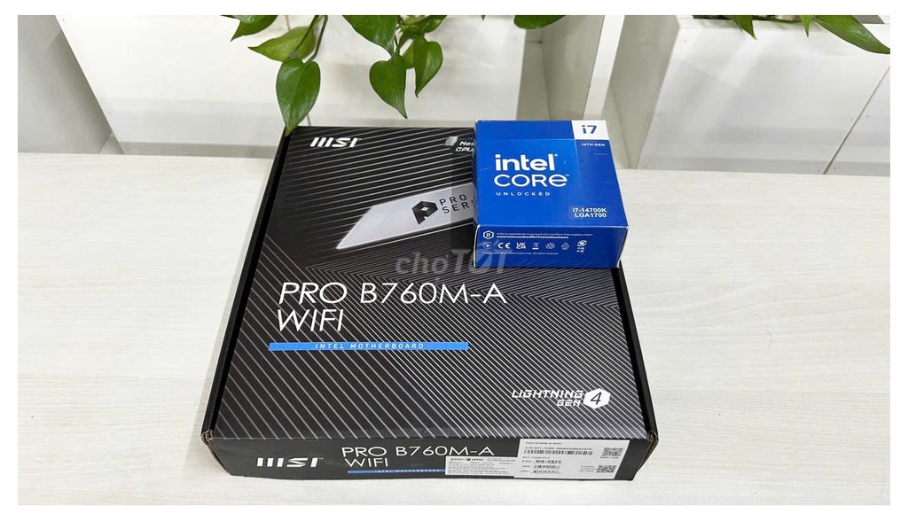 Combo khủng trả góp 0đ B760 DR5 I7 14700K