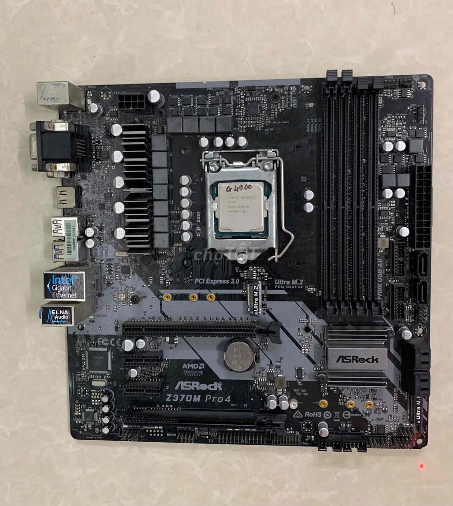 bộ main asrock z370m pro4 nguyên zin (sk1151)