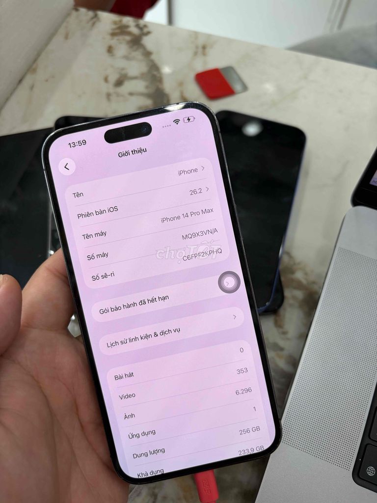 Apple iPhone 14 Pro Max 256GB Tím. Mua bán Điện thoại tại Huyện Thanh Trì Hà Nội được đăng bởi Đoàn Xuân Tùng hình 1