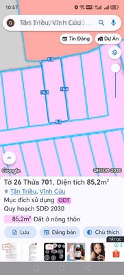 Đất giá ngộp xã Thạnh Phú cũ. gần Lavender 85m2 giá chỉ 1ty090