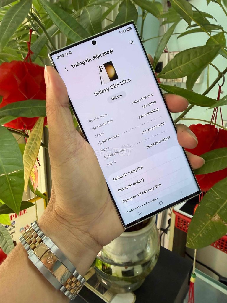 Samsung Galaxy S23 Ultra 256GB Trắng. Mua bán Điện thoại tại Thành phố Biên Hòa Đồng Nai được đăng bởi nguyễn út apple hình 1