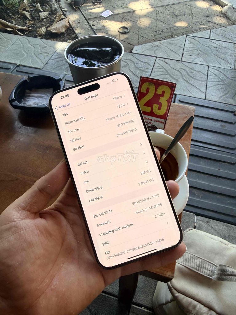 Apple iPhone 15 Pro Max 256GB Đã sử dụng. Mua bán Điện thoại tại Quận Ngũ Hành Sơn Đà Nẵng được đăng bởi Nghĩa  hình 1