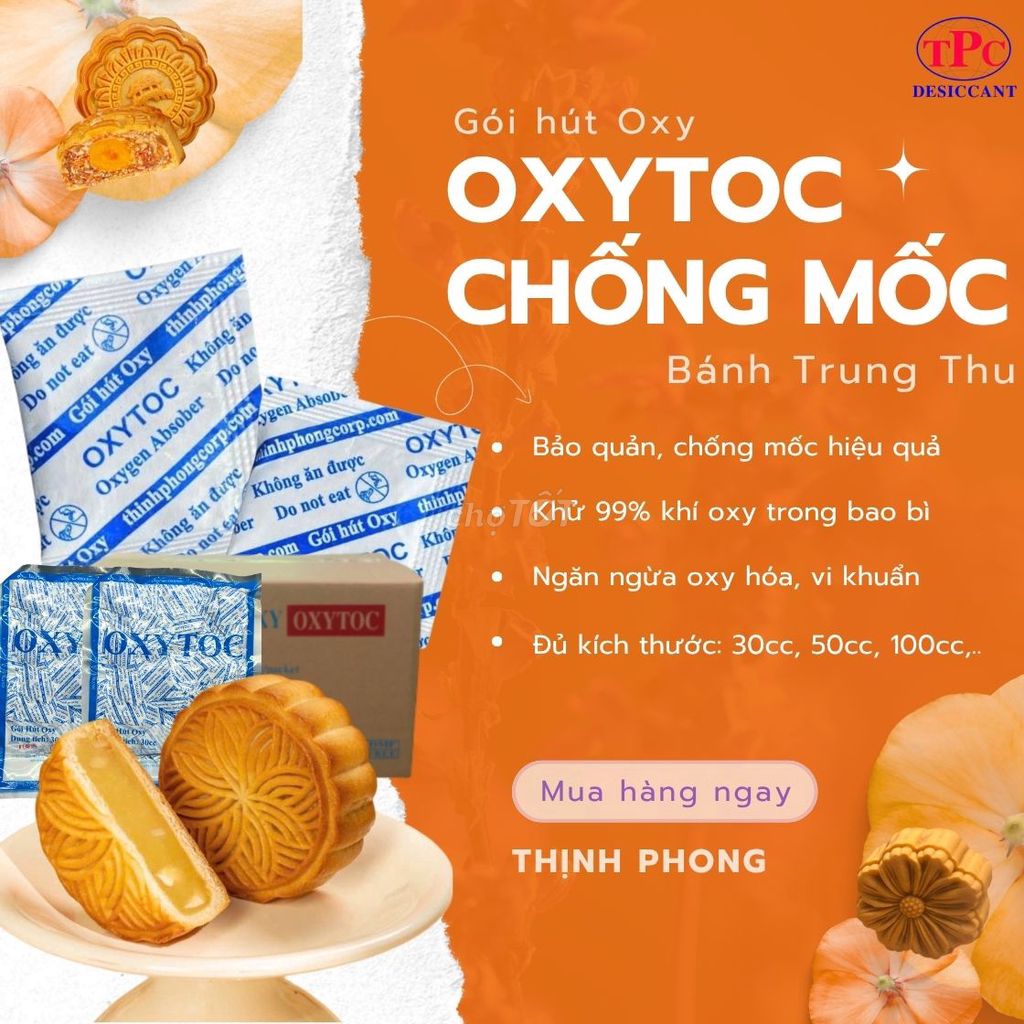Oxytoc -  gói chống mốc bánh trung thu hiệu quả. Mua bán Đồ ăn, thực phẩm và các loại khác tại Quận 12 Tp Hồ Chí Minh được đăng bởi Xuân Hút Ẩm hình 1