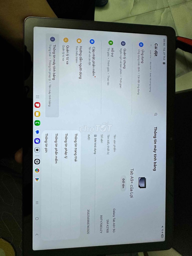 Samsung Tab A9+ 8GB/128GB Đen. Mua bán Máy tính bảng tại Huyện Yên Phong Bắc Ninh được đăng bởi lợi hình 1
