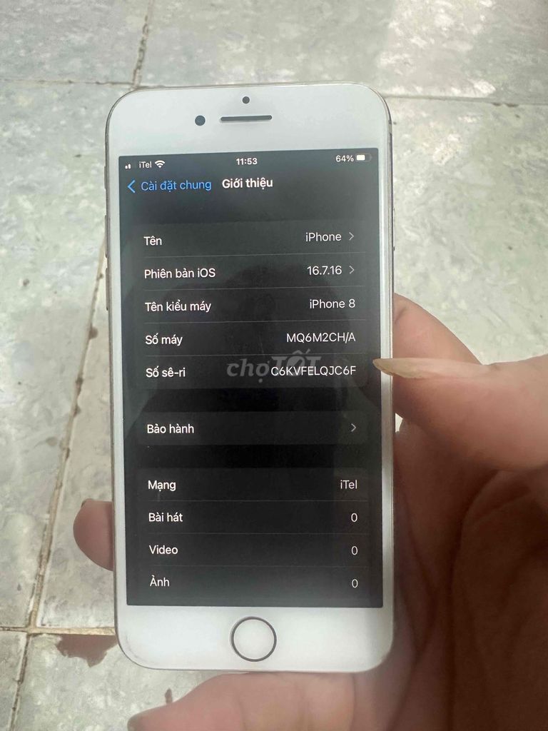 Apple iPhone 8 64GB Trắng Đã thay pin. Mua bán Điện thoại tại Quận 12 Tp Hồ Chí Minh được đăng bởi Nam hình 1