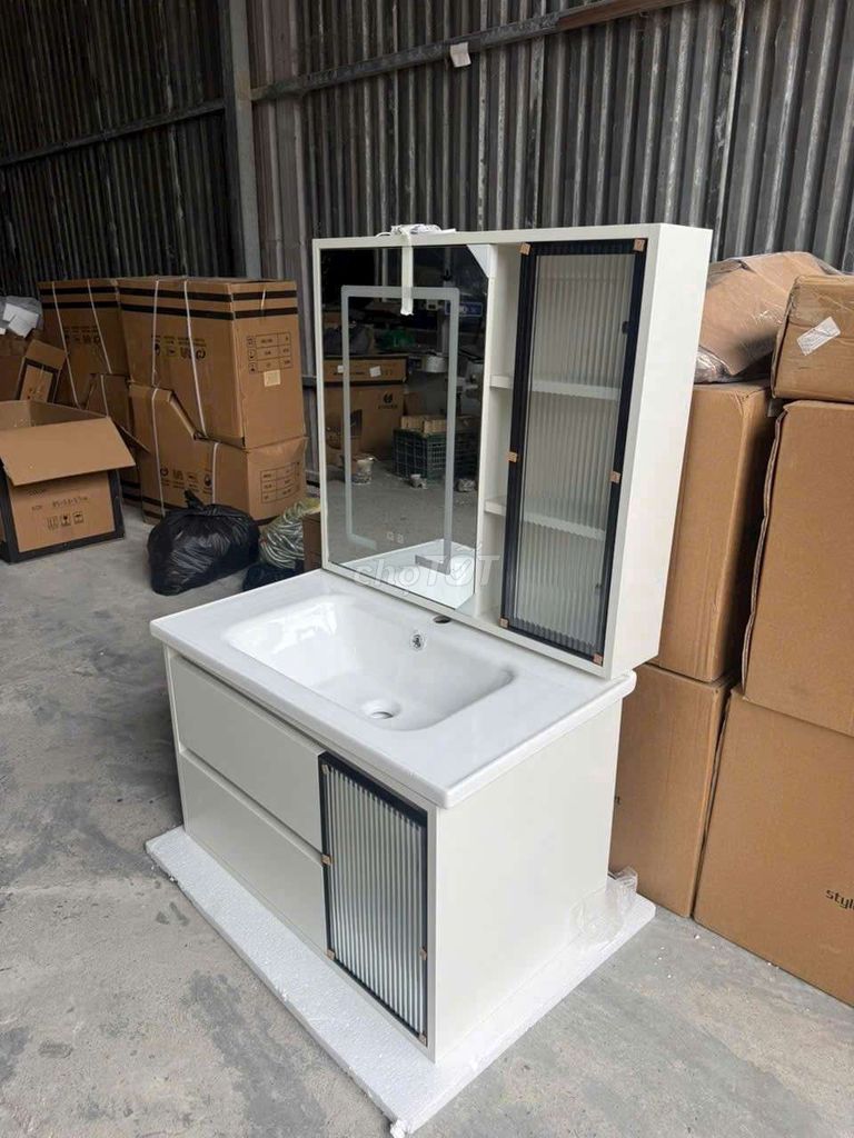 Tủ lavabo Nhựa đặc 80x48cm Gương LED. Mua bán Thiết bị vệ sinh, nhà tắm tại Quận Bình Tân Tp Hồ Chí Minh được đăng bởi NiNa SHOP hình 1