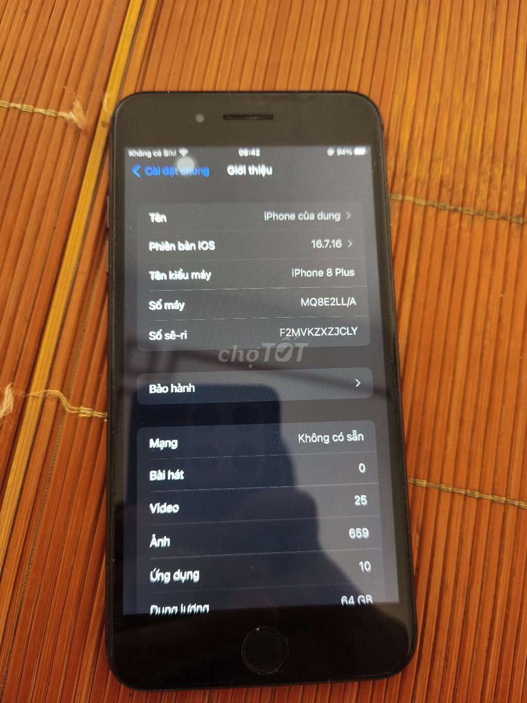 iPhone 8 Plus 64GB Đen. Mua bán Điện thoại tại Huyện Đông Anh Hà Nội được đăng bởi Duy nguyễn hình 1