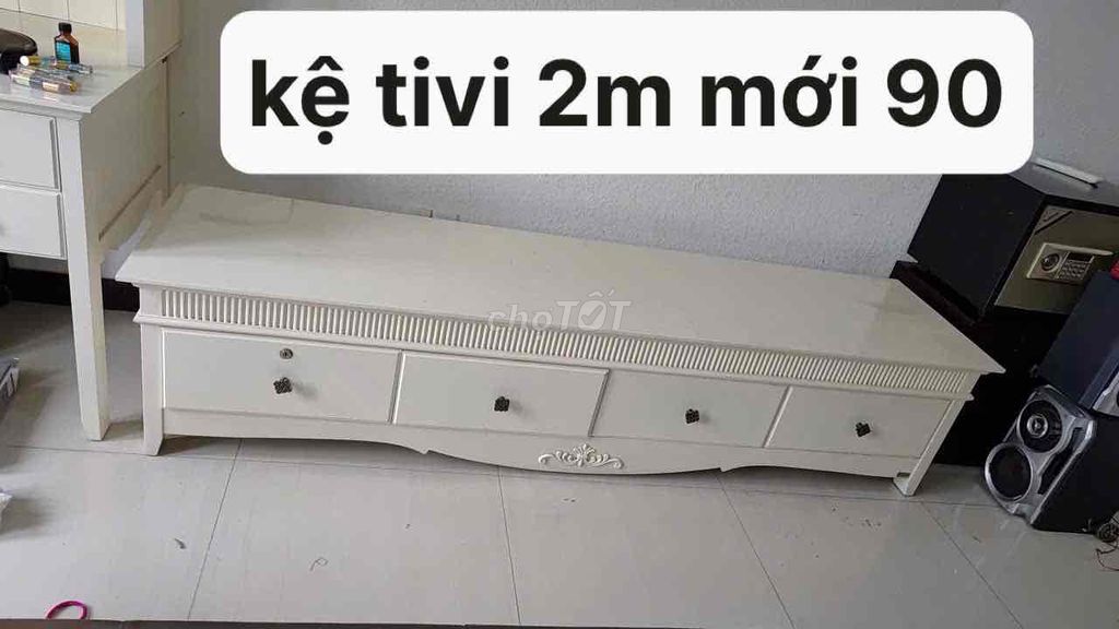 Kệ tivi 2m Trắng . kệ tivi .. Mua bán Tủ, kệ gia đình tại Quận Bình Tân Tp Hồ Chí Minh được đăng bởi DC 268 hình 1