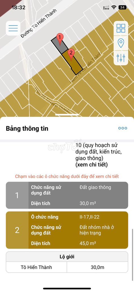 Mặt tiền Tô Hiến Thành 76m2 đất , công nhận sổ 47m2 giá bán 18 tỷ TL