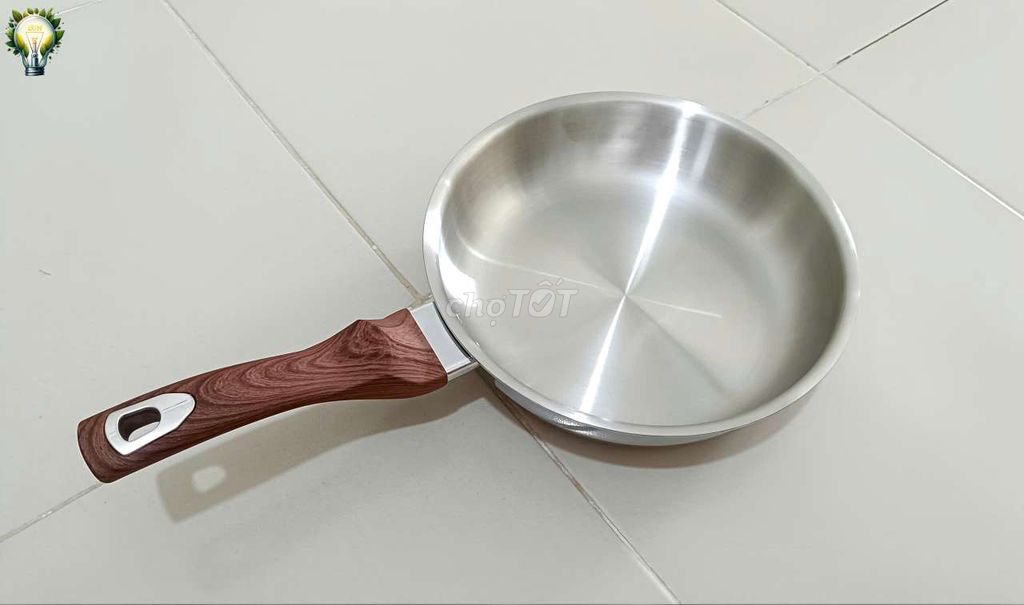 Chảo NEOF Inox 304 Tay Gỗ Bạc. Mua bán Dụng cụ nhà bếp tại Thành phố Rạch Giá Kiên Giang được đăng bởi NHÃ ĐAN KG hình 1