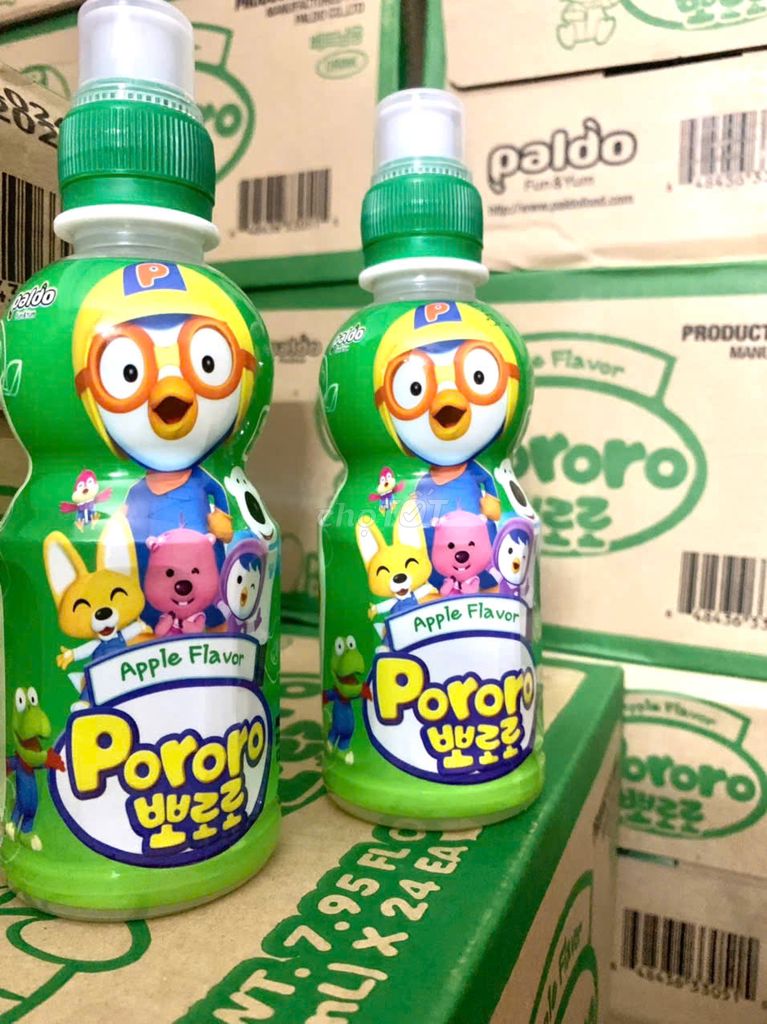 Nước uống Pororo Paldo Vị Táo 235ml*24chai/Thùng