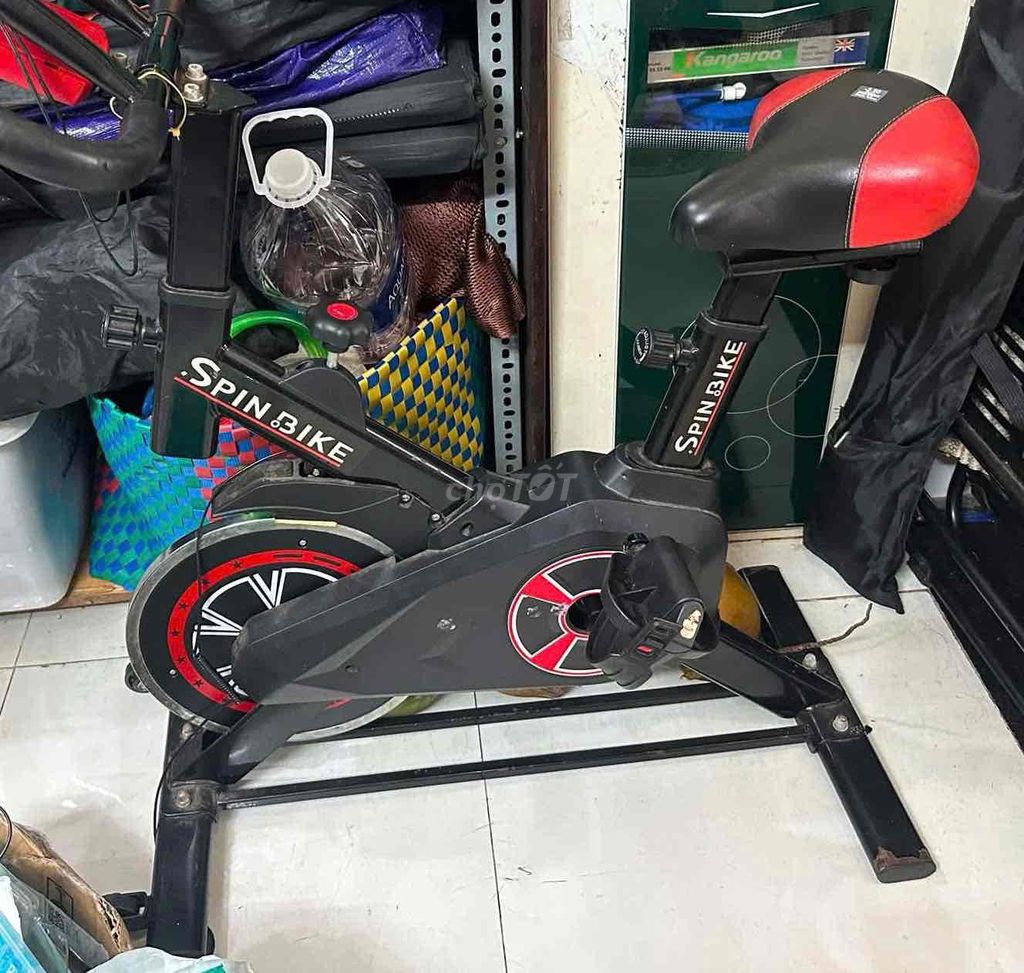 Xe đạp tập Spin Bike Khung thép Đen đỏ