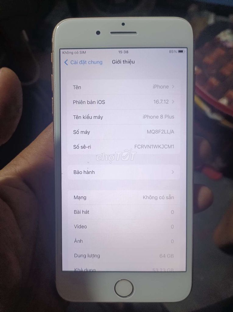 iPhone 8 Plus 64GB Vàng. Mua bán Điện thoại tại Thị xã Hương Thủy Thừa Thiên Huế được đăng bởi Không Tên hình 1