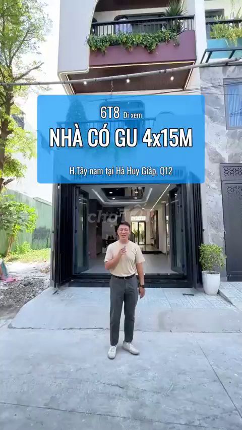 Bán Nhà Phố 4x15m Hà Huy Giáp Quận 12 - Giá 6.8 Tỷ