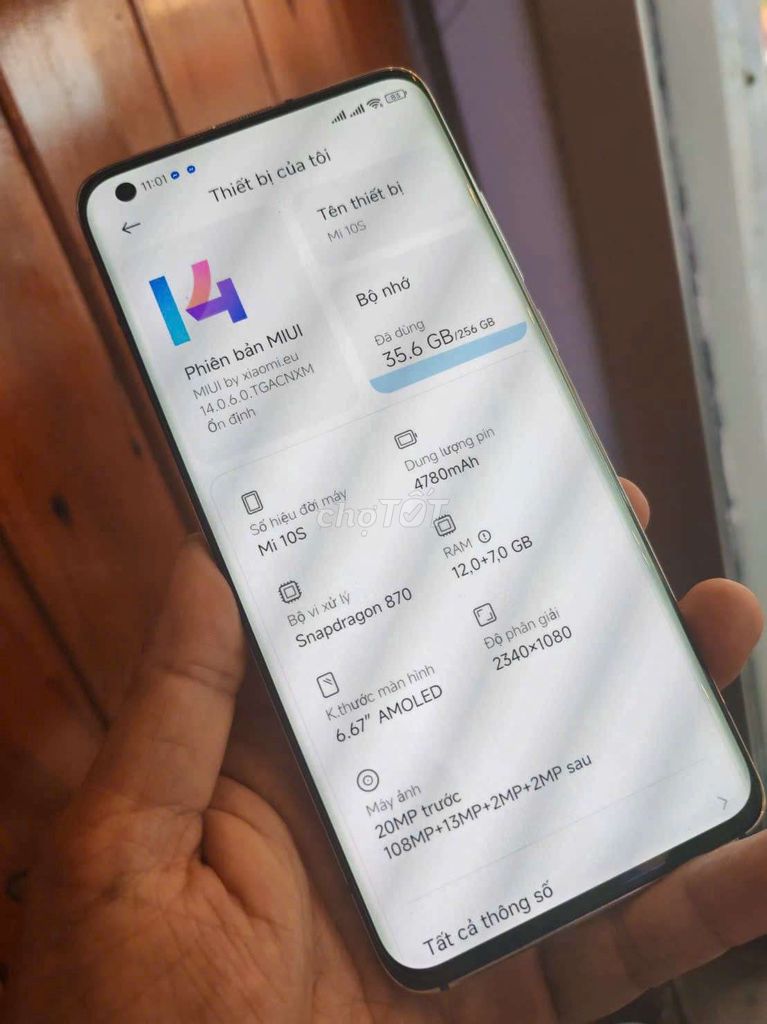 Xiaomi Mi 10S 256GB Xanh. Mua bán Điện thoại tại Thành phố Thủ Đức Tp Hồ Chí Minh được đăng bởi S H A R O N hình 1