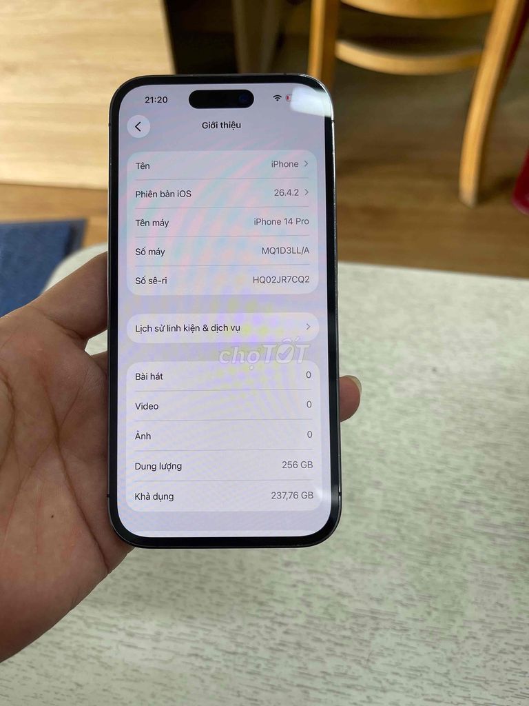iPhone 14 Pro 256GB Tím Quốc tế. Mua bán Điện thoại tại Quận Liên Chiểu Đà Nẵng được đăng bởi GT shop hình 1
