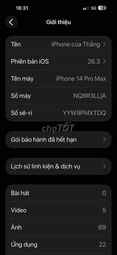 Apple iPhone 14 Pro Max Tím Mỹ Lock. Mua bán Điện thoại tại Huyện Thuỷ Nguyên Hải Phòng được đăng bởi Thắng hình 1