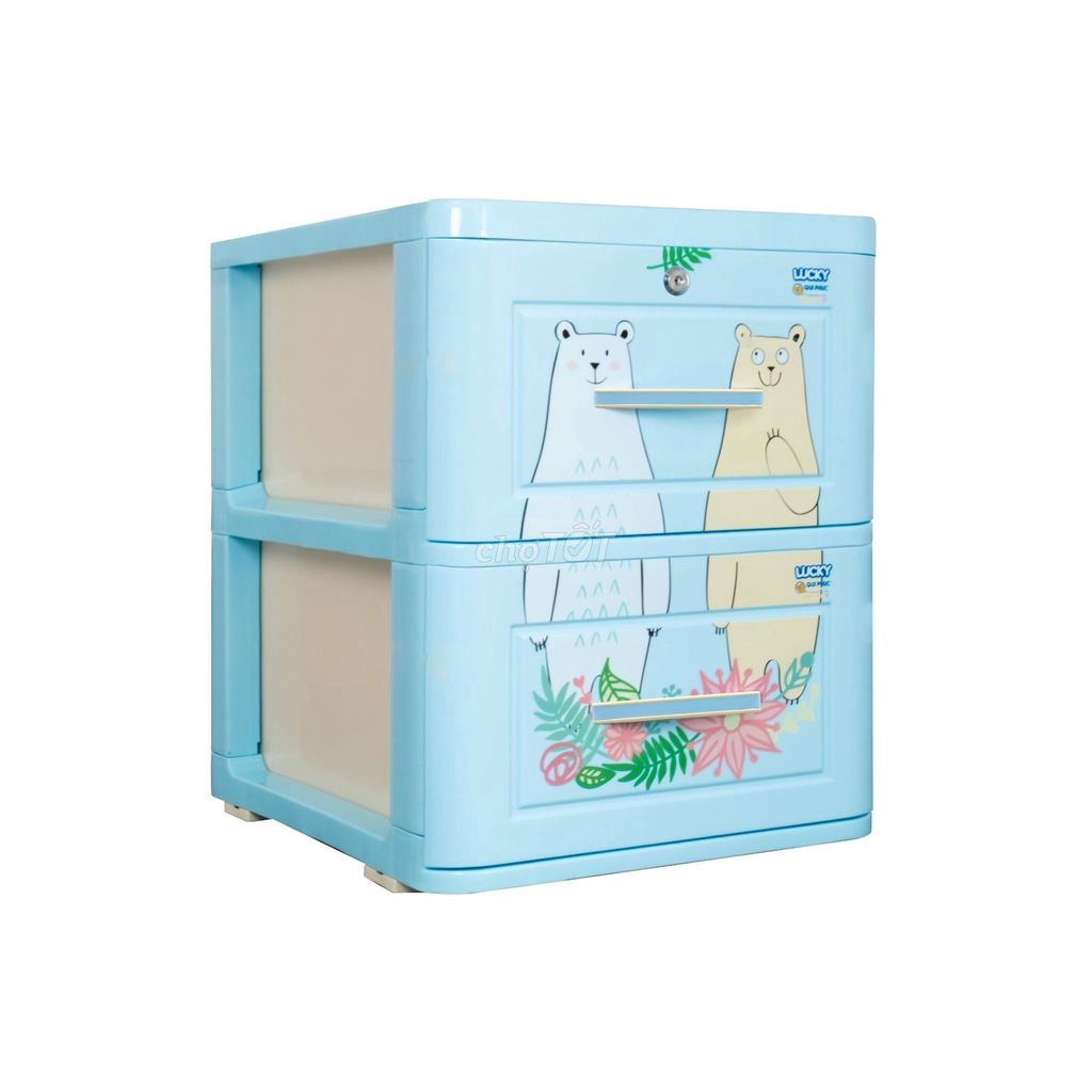 Tủ nhựa ngăn kéo Lucky 2 tầng Xanh. Mua bán Tủ, kệ gia đình tại Quận Tân Phú Tp Hồ Chí Minh được đăng bởi Tổng Kho Nội Thất Hải Đăng hình 1