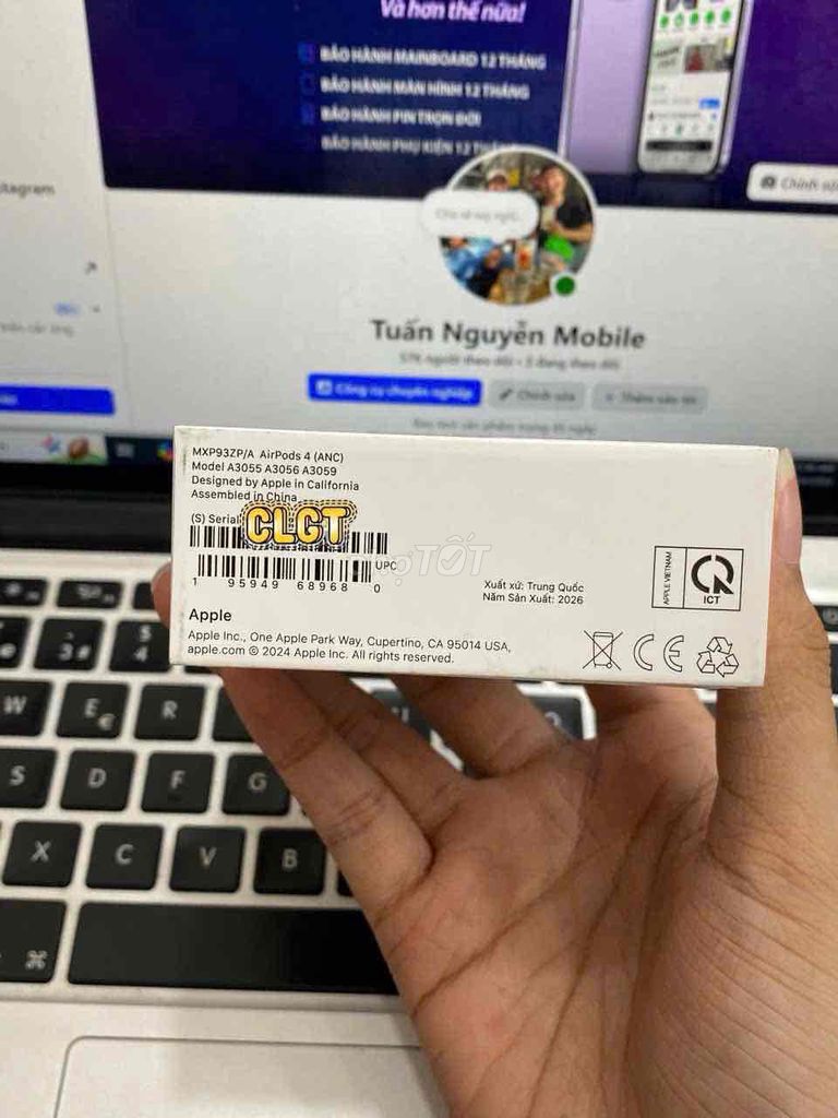 AirPods 4 ANC Newseal Kích online Còn bh. Mua bán Tivi, Âm thanh tại Quận 3 Tp Hồ Chí Minh được đăng bởi Tuấn Nguyễn hình 1
